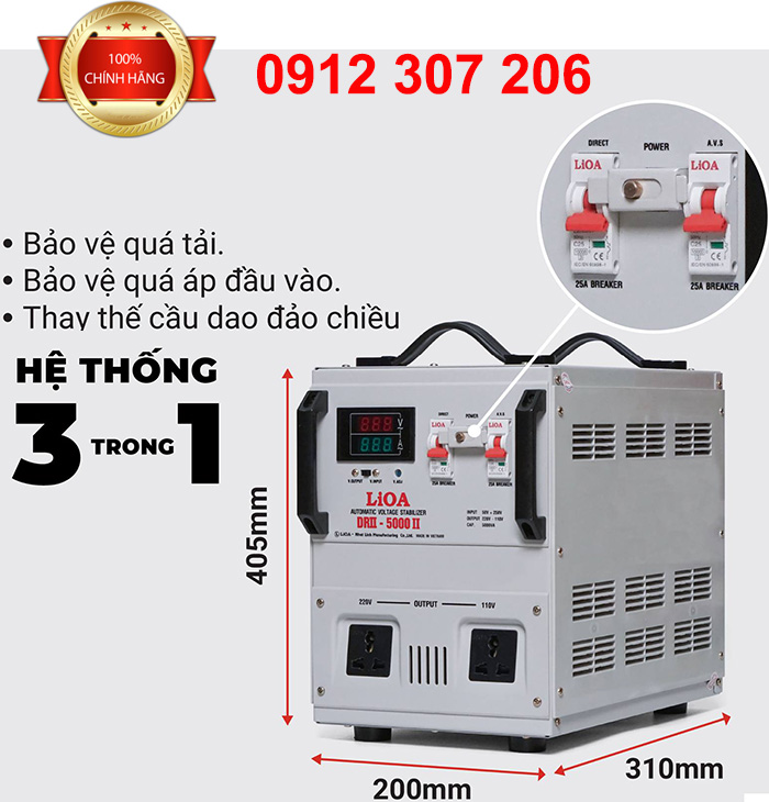 ỔN ÁP LIOA 5KVA DRII