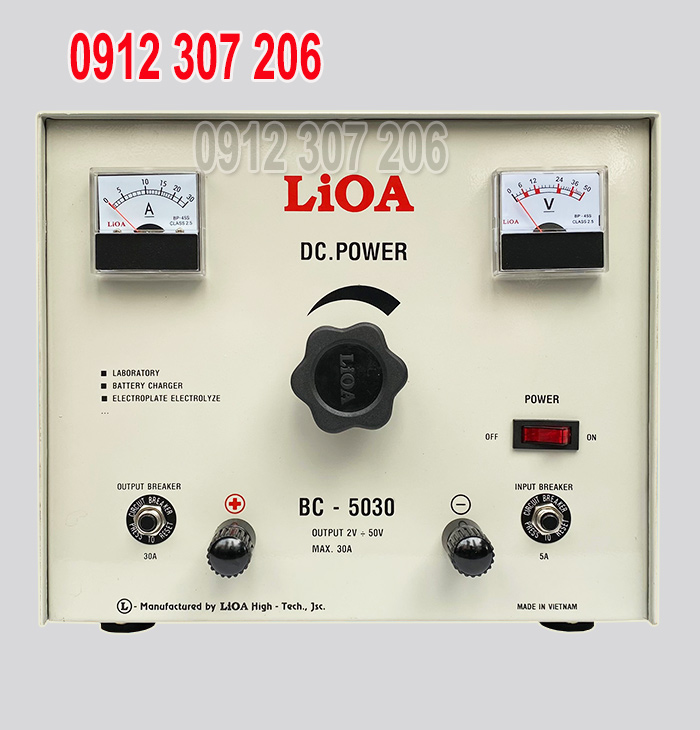 NẠP ẮC QUY LIOA 50V MAX 30A