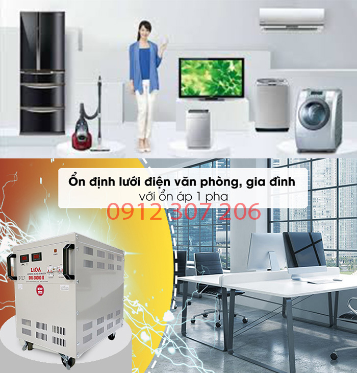 ỔN ÁP LIOA 30KVA DRI CHO GIA ĐÌNH, VĂN PHÒNG