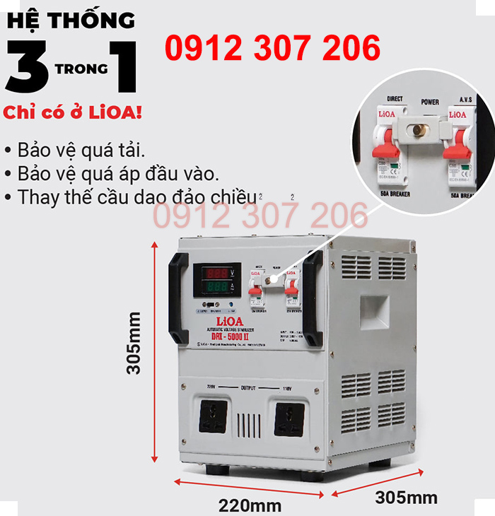 ỔN ÁP LIOA 5KVA DRI